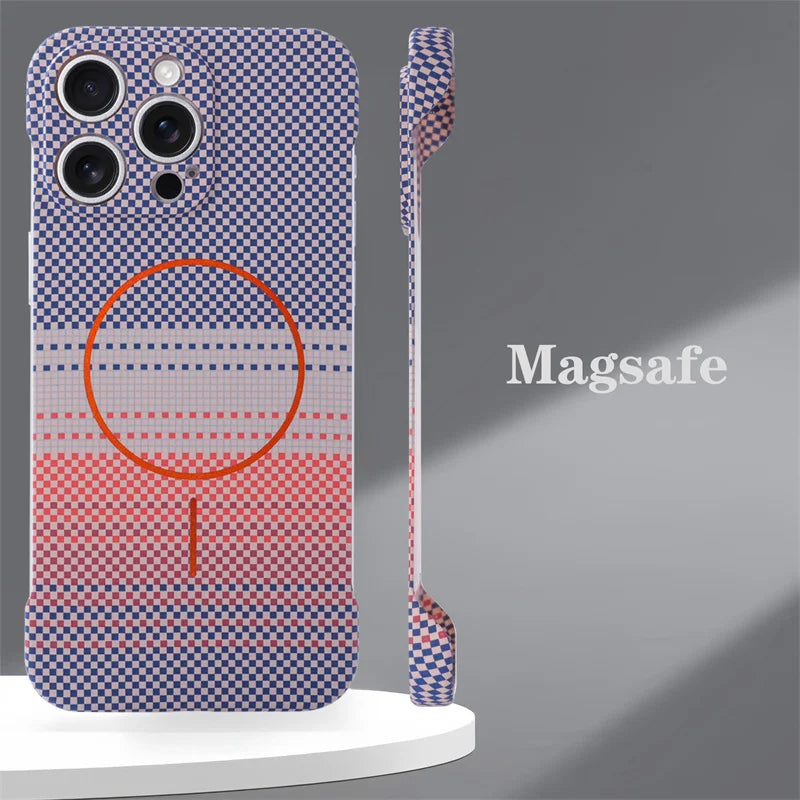 Carbon fiber frameless phone case for iPhone