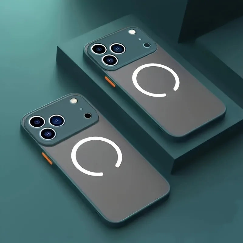Translucent Magnetic Armor Phone For Magsafe Case For iPhone