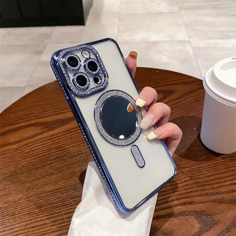 New sparkling diamond mirror phone case suitable for iPhone