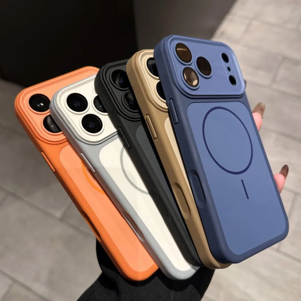 Rugged Armor Bumper Shockproof Matte Case for iPhone For Magsafe