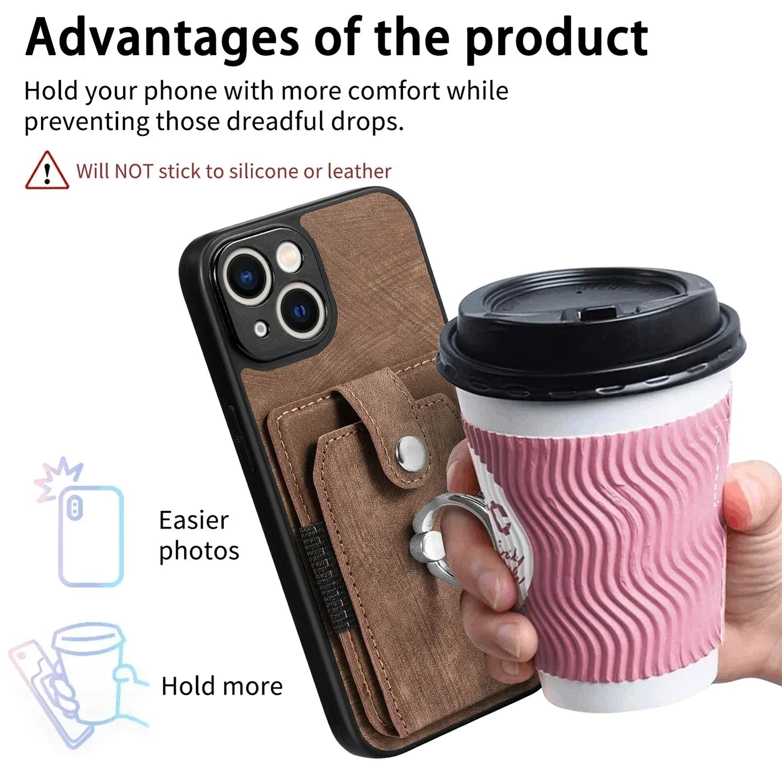 Leather Wallet Card Slot  Magnetic Phone Case for IPhone