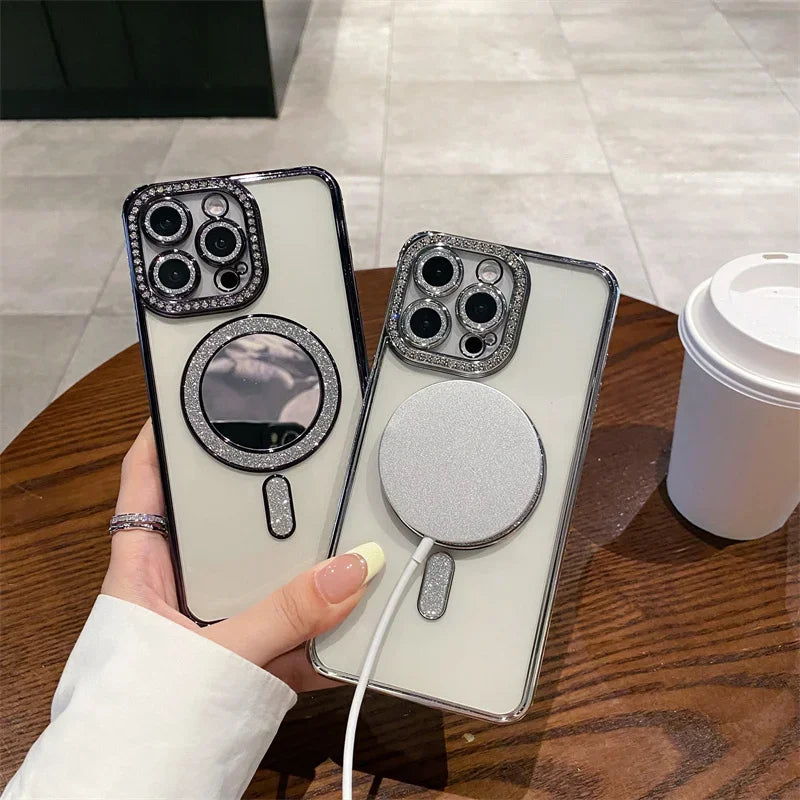 New sparkling diamond mirror phone case suitable for iPhone