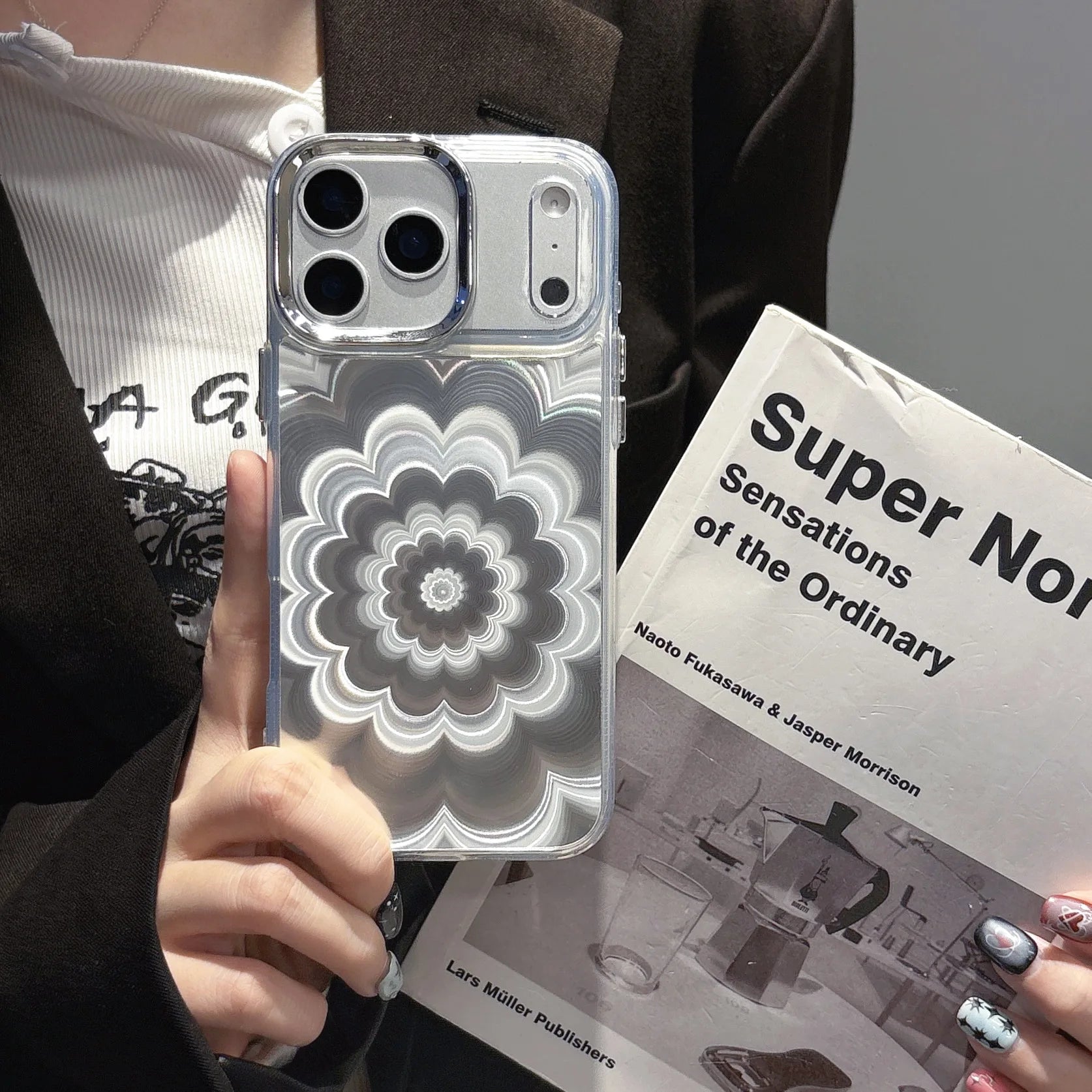 3D Laser Flower phone case For iPhone
