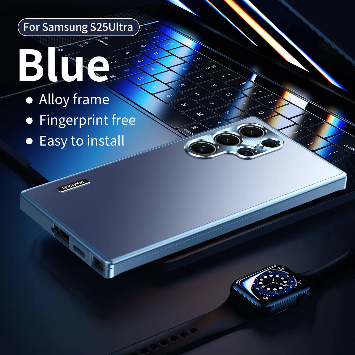 All-aluminum body Matte titanium alloy ultra-thin back cover For Samsung