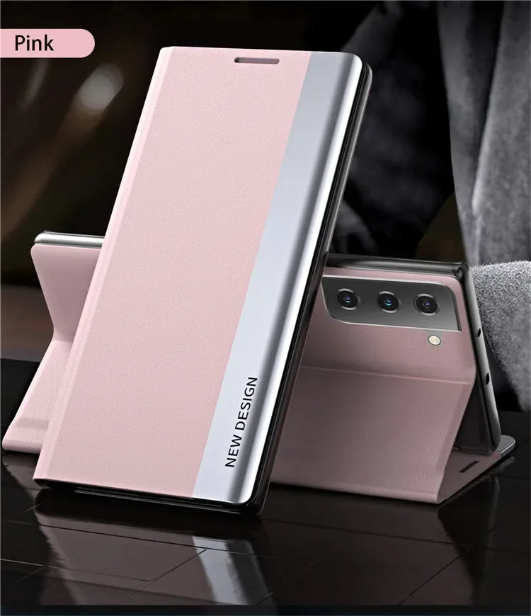 Magnetic Flip Cover Leather Phone Case For Samsung