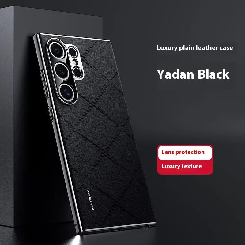 Luxury Leather Phone Case Hard Shockproof Non-slip For Samsung