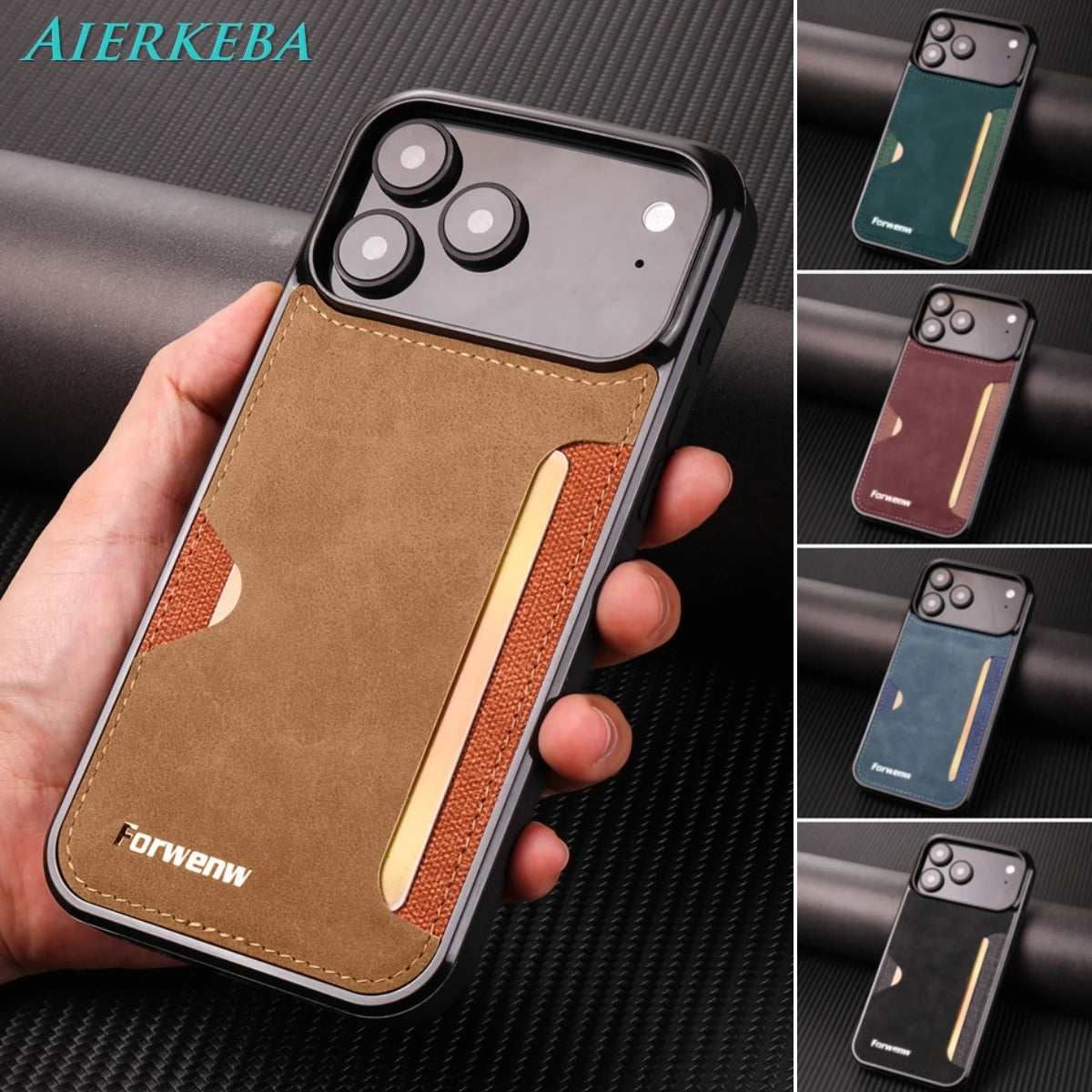 Leather Card Holder Phone Case for iPhone