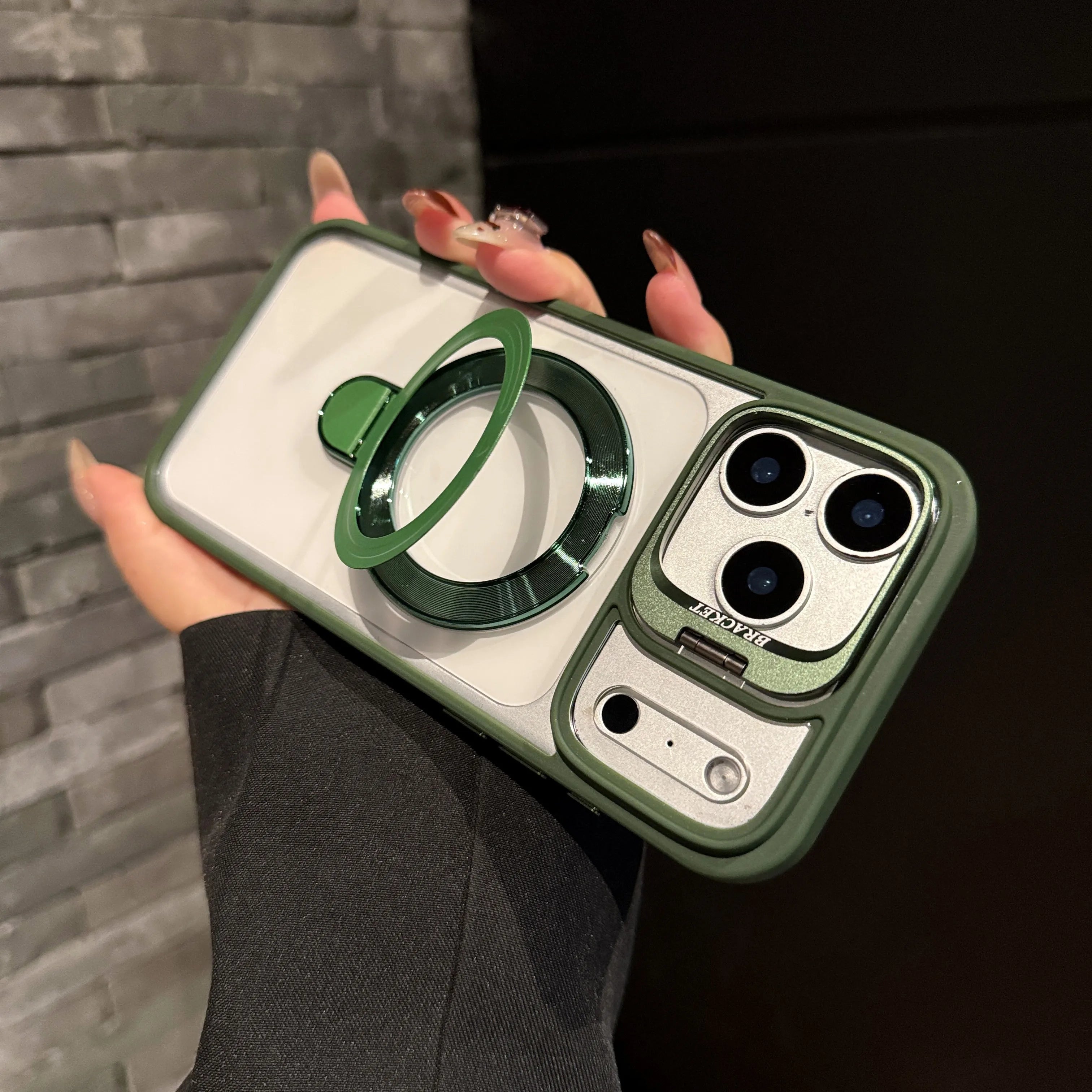 Luxury Dual Bracket All-In-One Design Case For iPhone