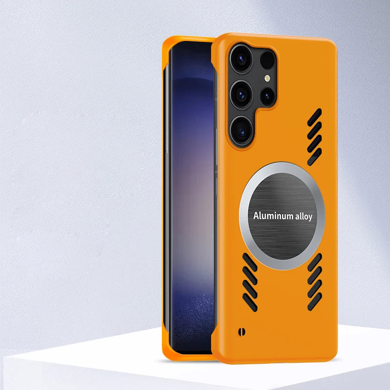 Luxury graphene cooling magnetic phone case for Samsung