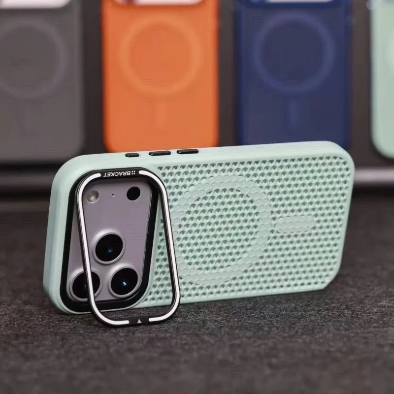 Camera mount mesh cooling case for iPhone For Magsafe
