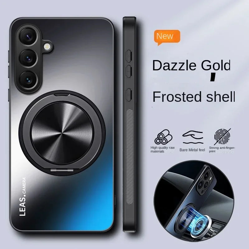 Ring shaped magnetic protective phone case suitable for Samsung