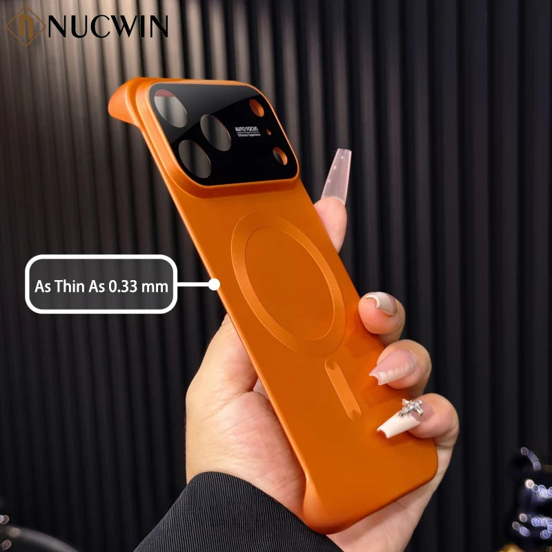 Ultra Slim Frosted Bezel-less Magnetic Phone Case for iPhone