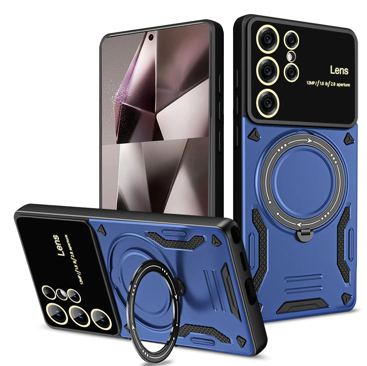 Magnetic Wireless Charge Cover Ring Phone Case for Samsung