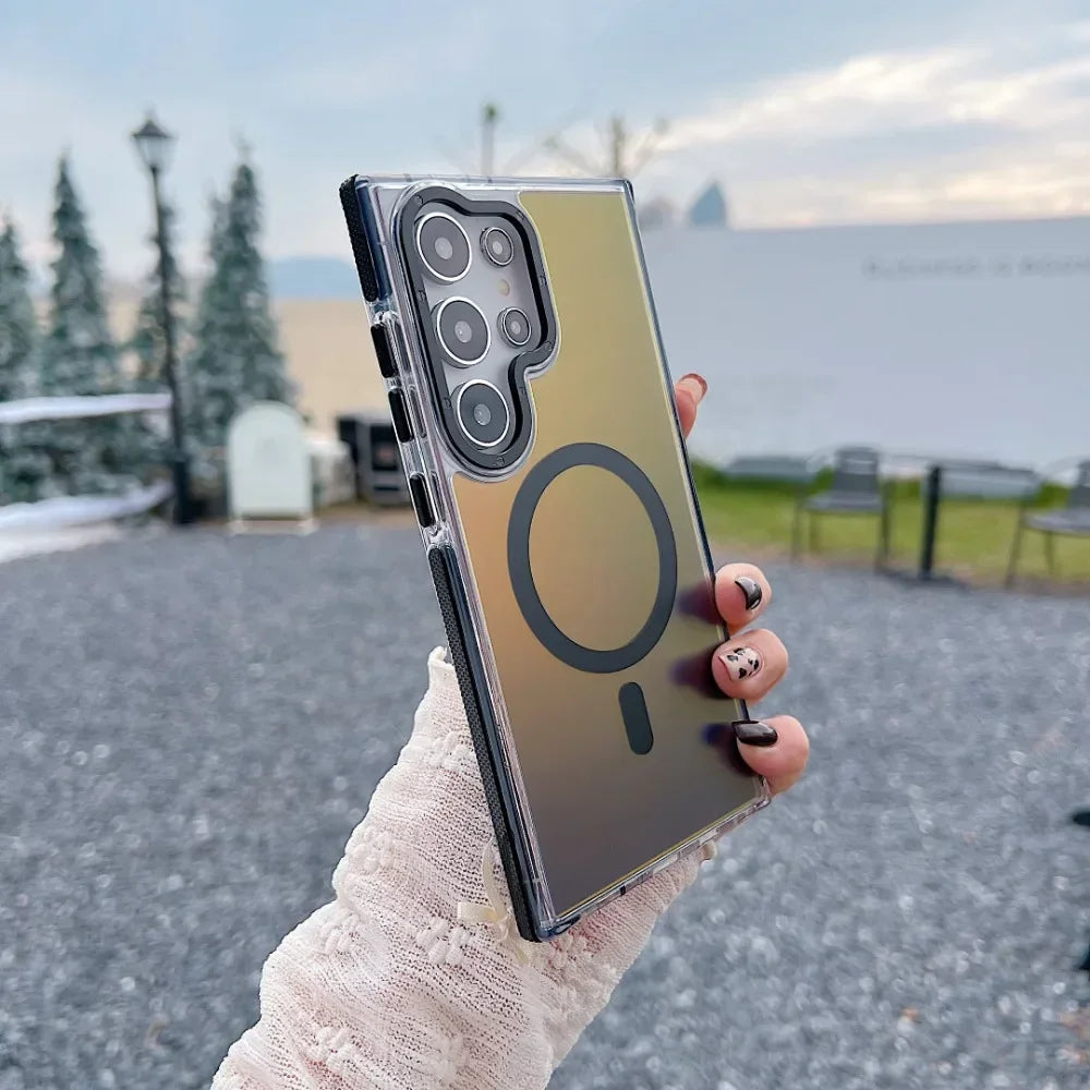 Colorful metal lens Magnetic case for Samsung