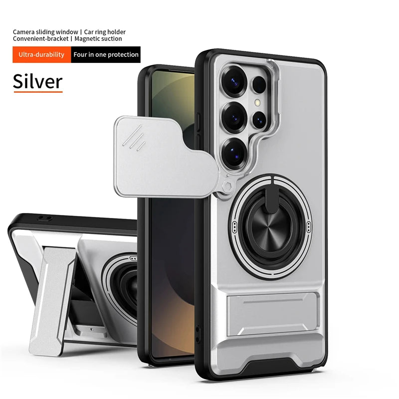 Frosted For Magsafe Magnetic Ring Holder Bracket Case For Samsung