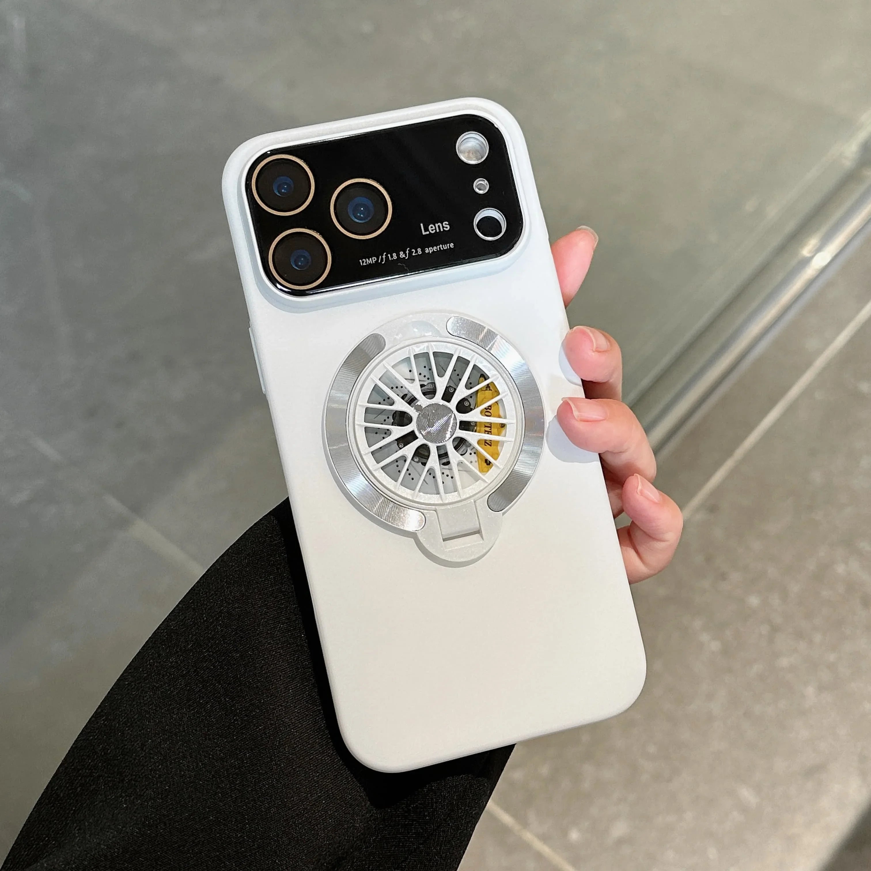 Magnetic Case with 360° Rotating Gyro Stand For iPhone