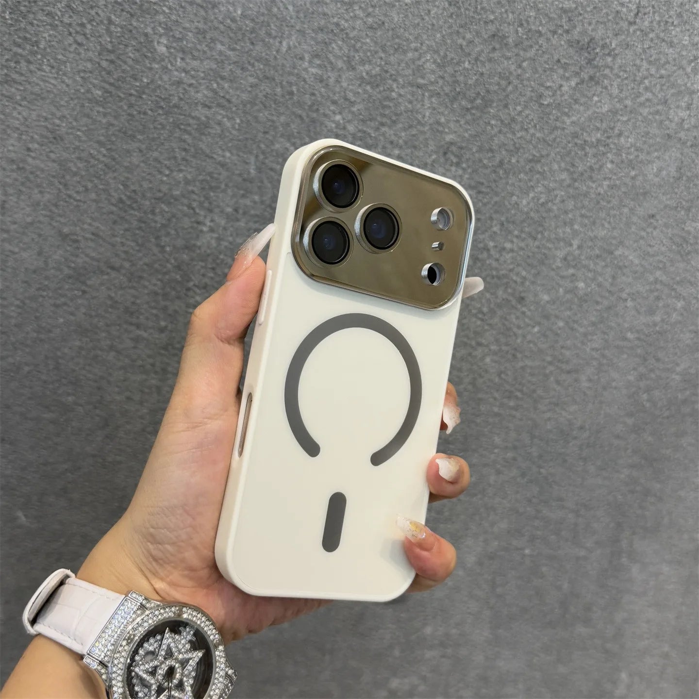 Matte AG Large Window Magnetic Case for iPhone  – Shockproof, Slim & Anti-Fingerprint Design