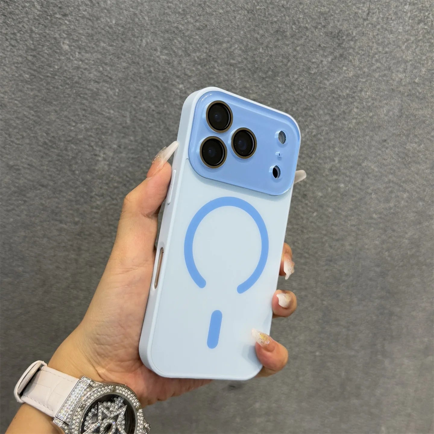 Matte AG Large Window Magnetic Case for iPhone  – Shockproof, Slim & Anti-Fingerprint Design