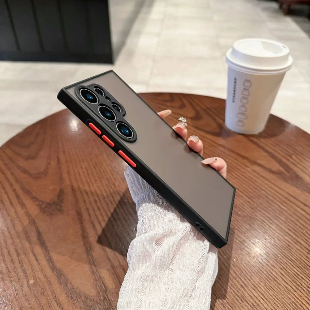 Shockproof Matte Transparent Case For Samsung Galaxy