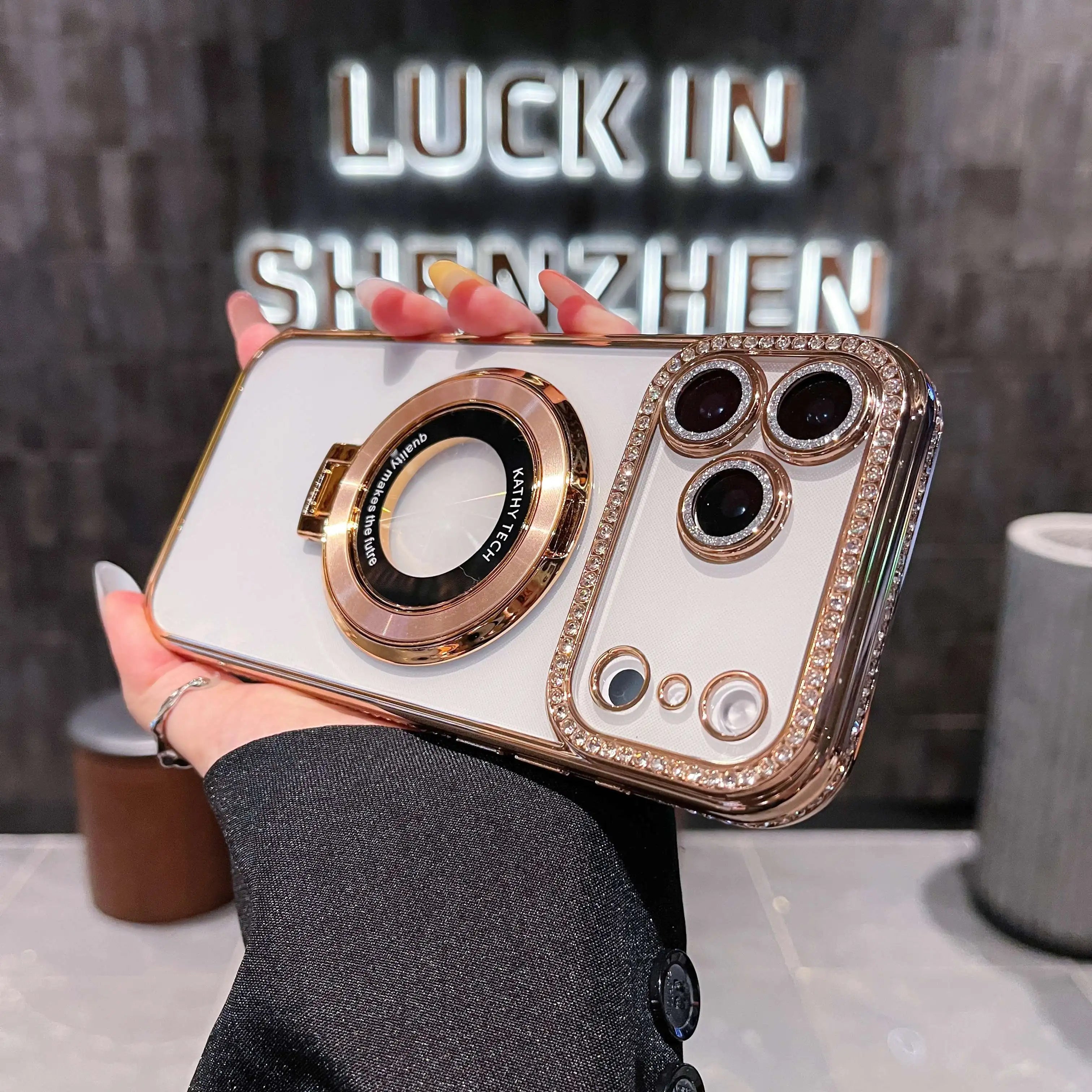 Luxury Glitter Diamond Magnetic Phone Case For iPhone