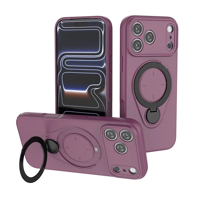 Fashion Armor Shockproof 360 Stand Magnetic for Magsafe Case For iPhone