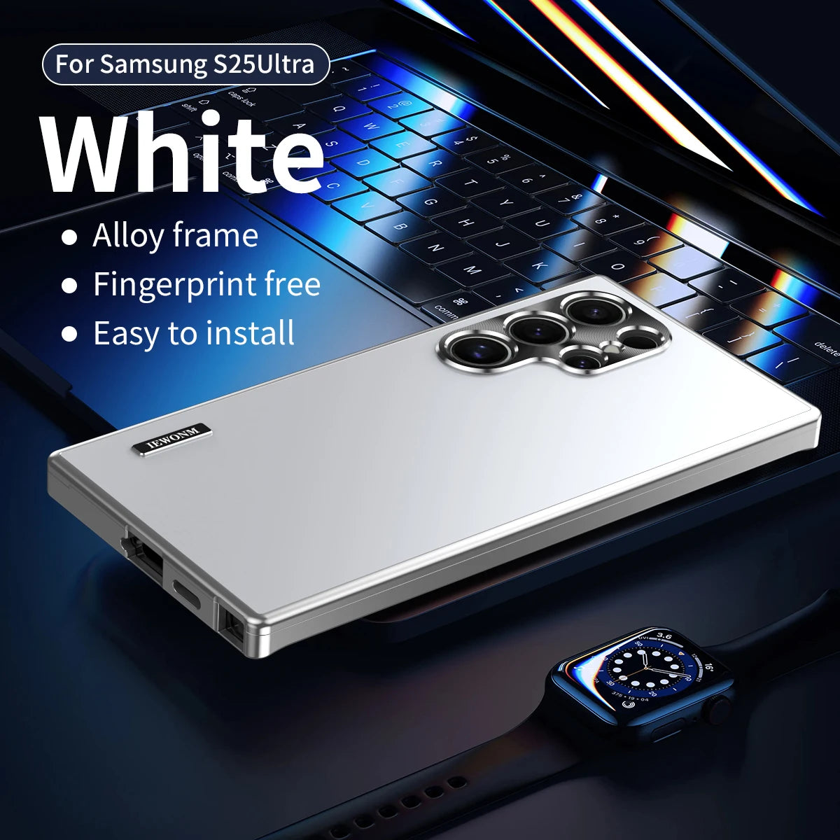 All-aluminum body Matte titanium alloy ultra-thin back cover For Samsung
