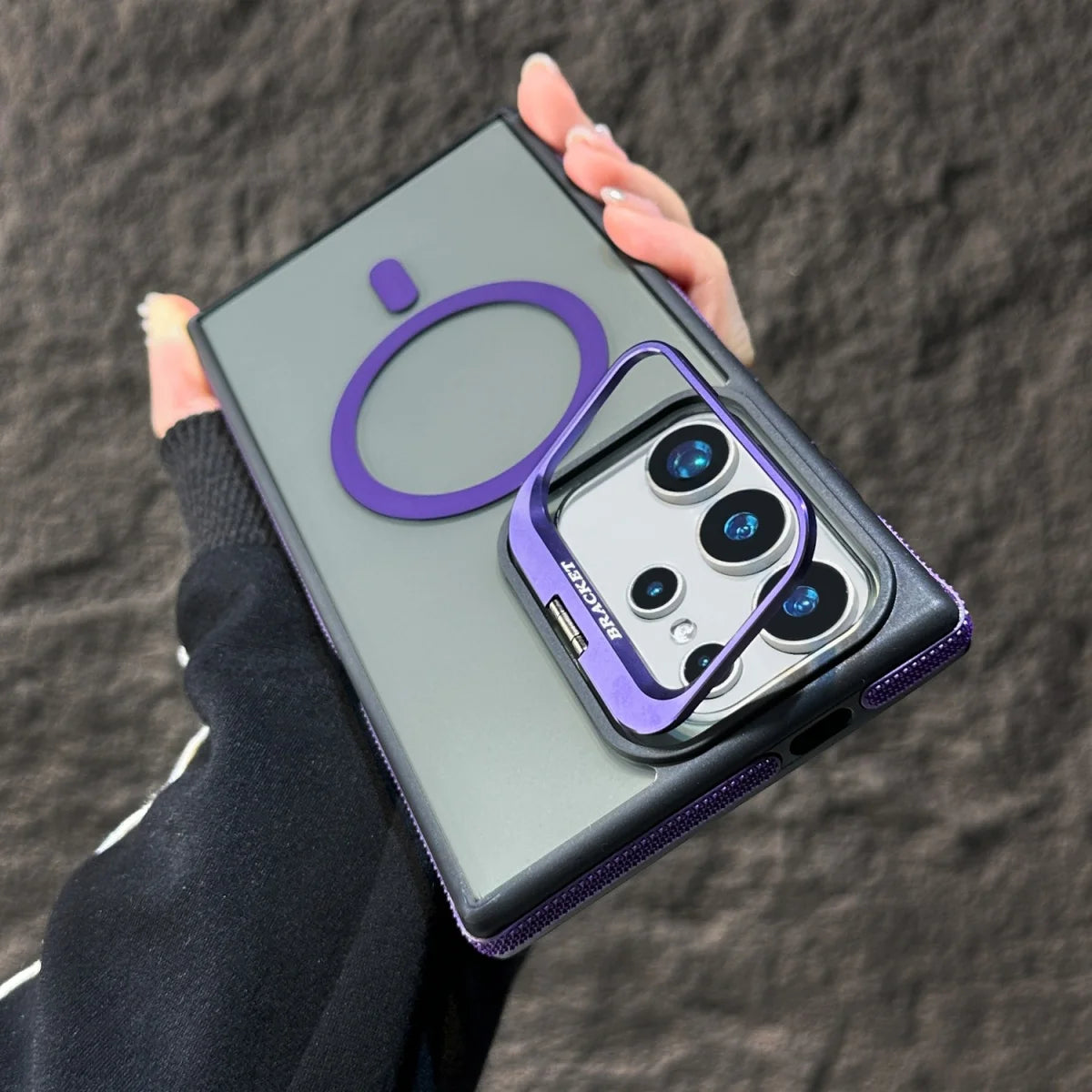 Magsafe lens holder magnetic phone case for Samsung