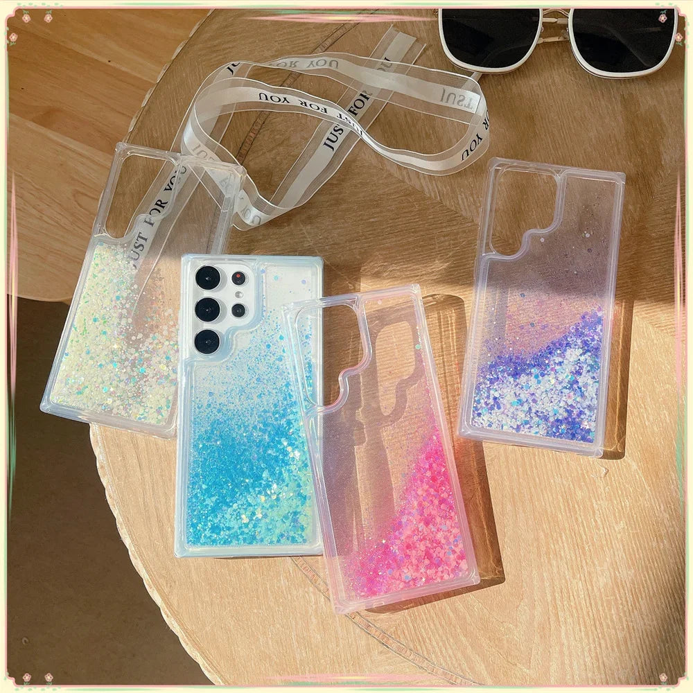 Luminous quicksand phone case suitable for Samsung