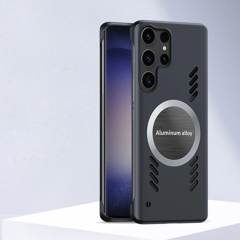 Luxury graphene cooling magnetic phone case for Samsung