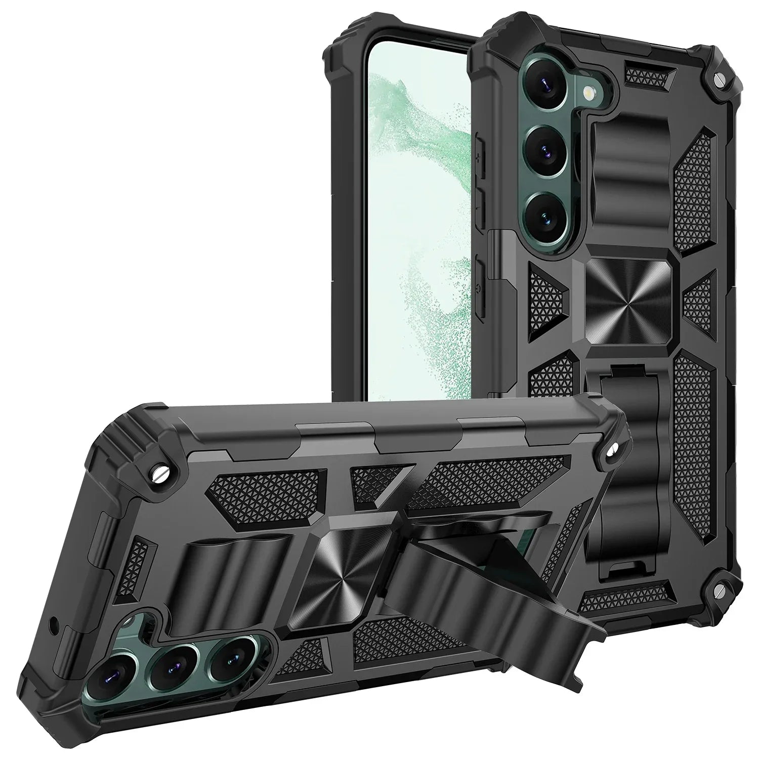 Camouflage bracket shockproof and anti drop phone case for Samsung