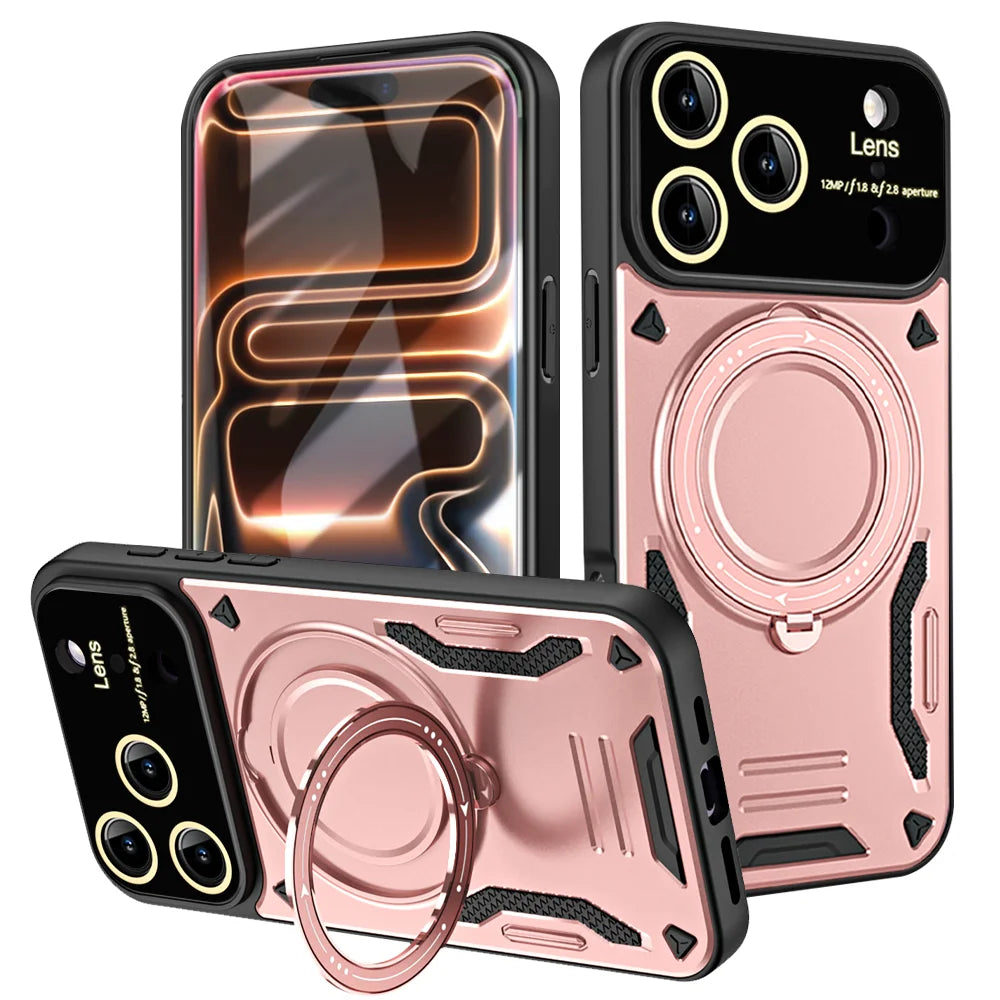 Military Armor Fold Ring Bracket Phone Case For iPhone