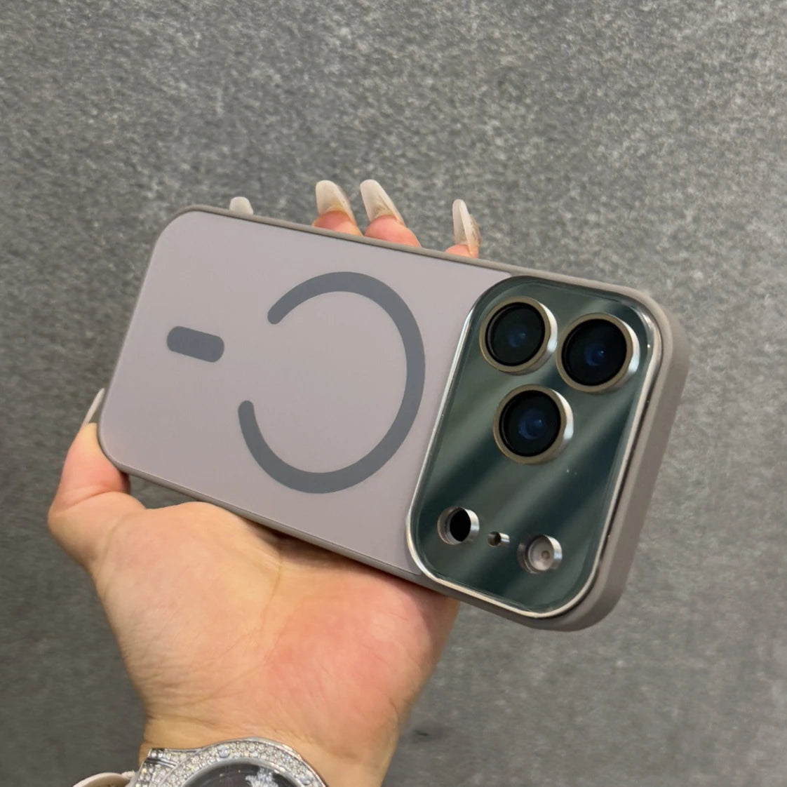 Matte AG Large Window Magnetic Case for iPhone  – Shockproof, Slim & Anti-Fingerprint Design