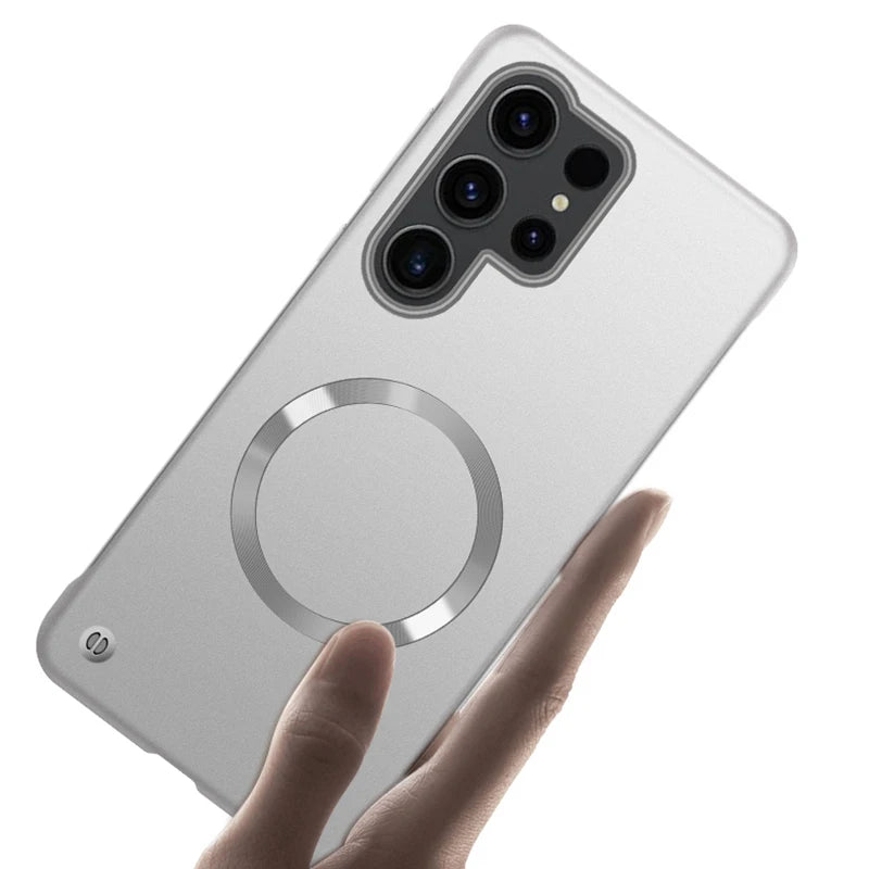 Matte metallic frameless PC hard shell phone case for Samsung