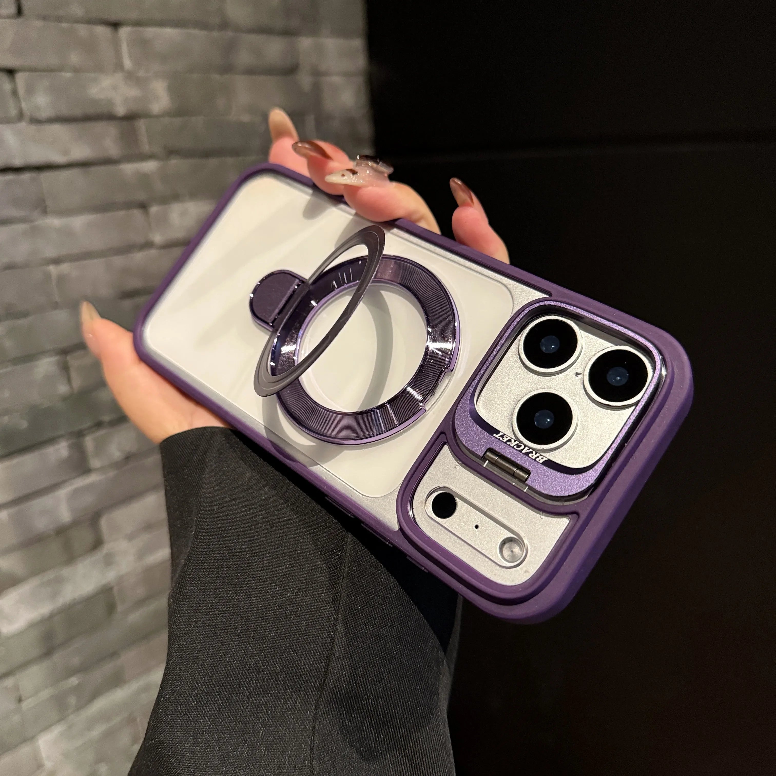 Luxury Dual Bracket All-In-One Design Case For iPhone