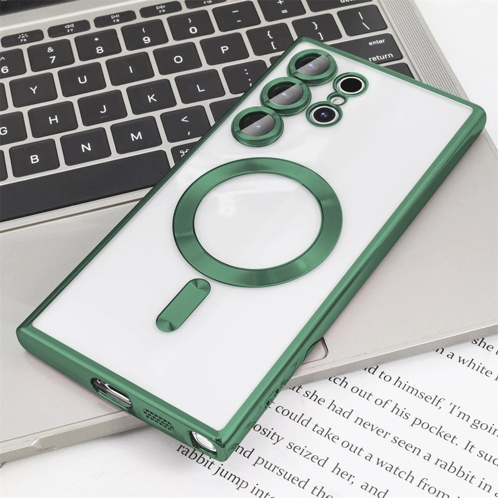 Luxury Transparent Plating Phone Case For Samsung