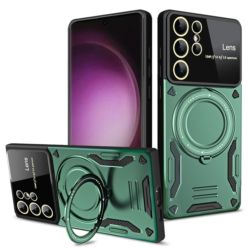 Charging shockproof ring phone case for Samsung