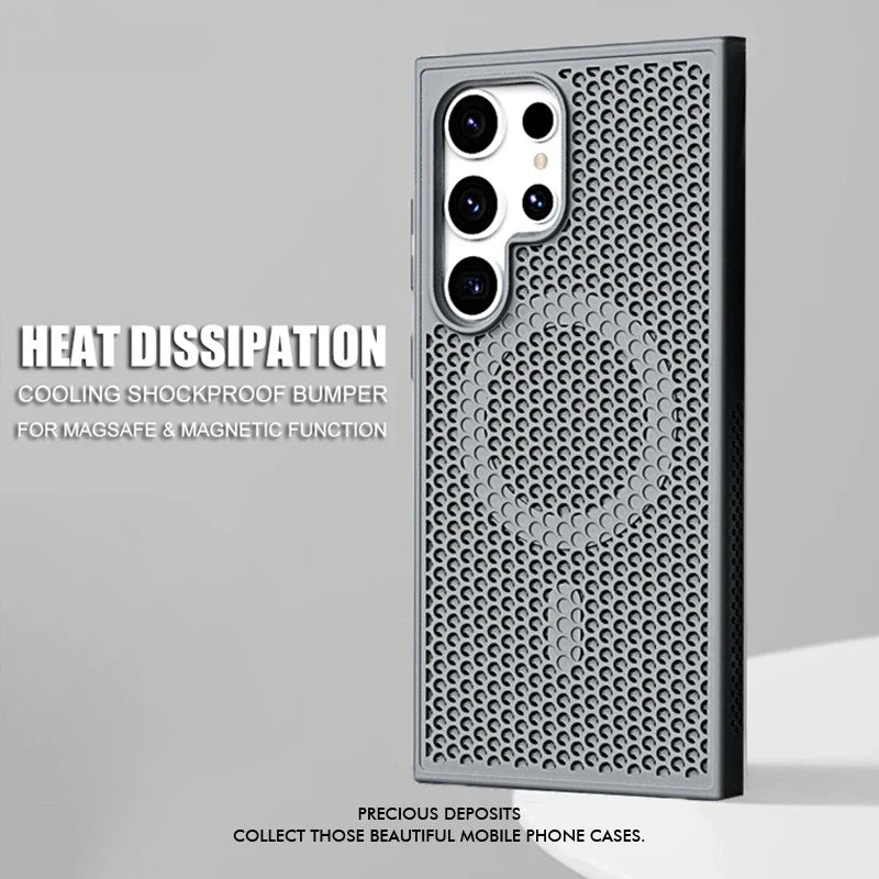 Cooling and breathable phone case suitable for Samsung