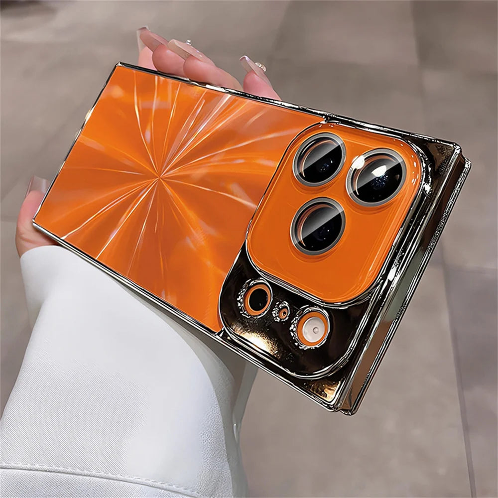 Square Aurora Shine Electroplated iPhone Case for iPhone