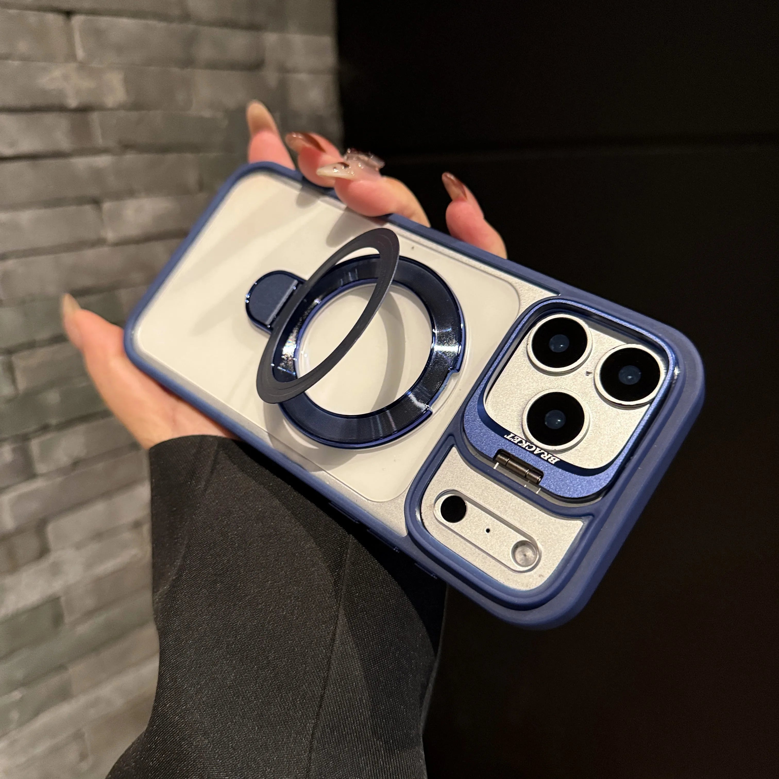Luxury Dual Bracket All-In-One Design Case For iPhone