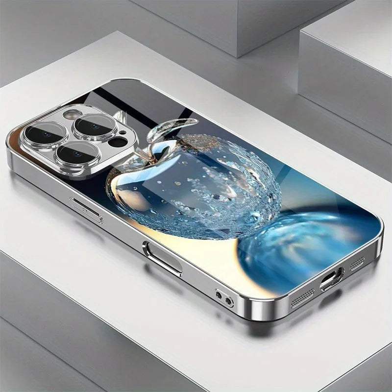 Crystal Water Drop For Apple Pattern Electroplated Case For iPhone