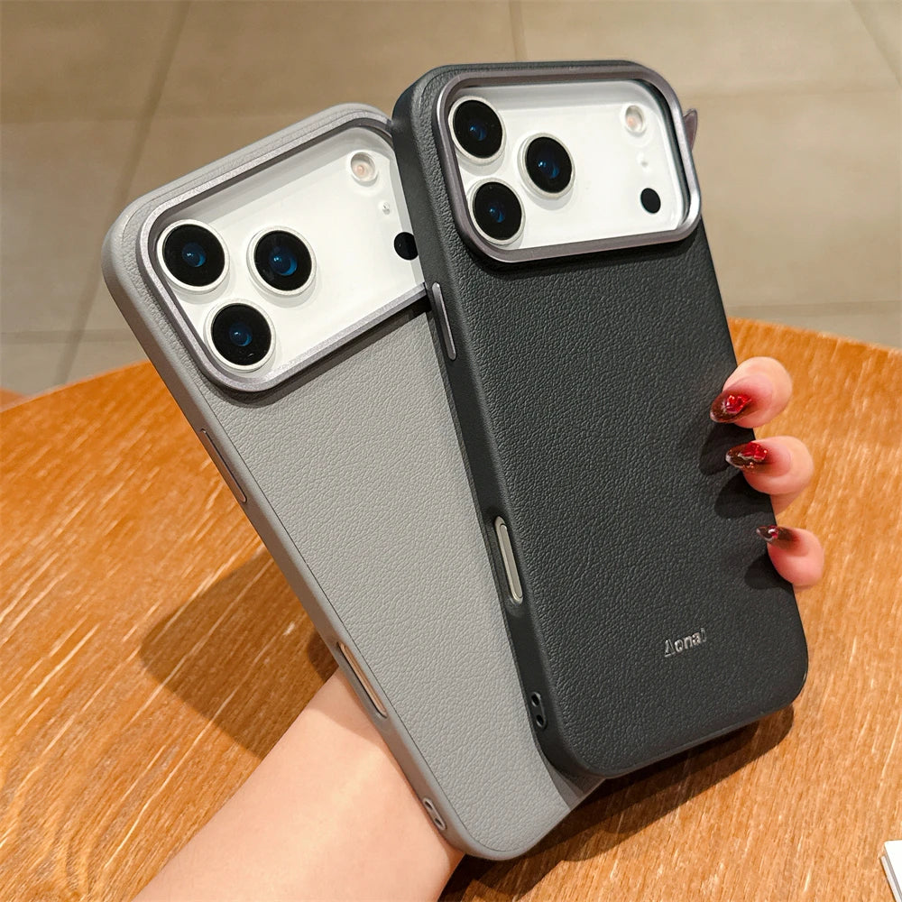 Matte Leather Pattern Bumper Case for iPhone