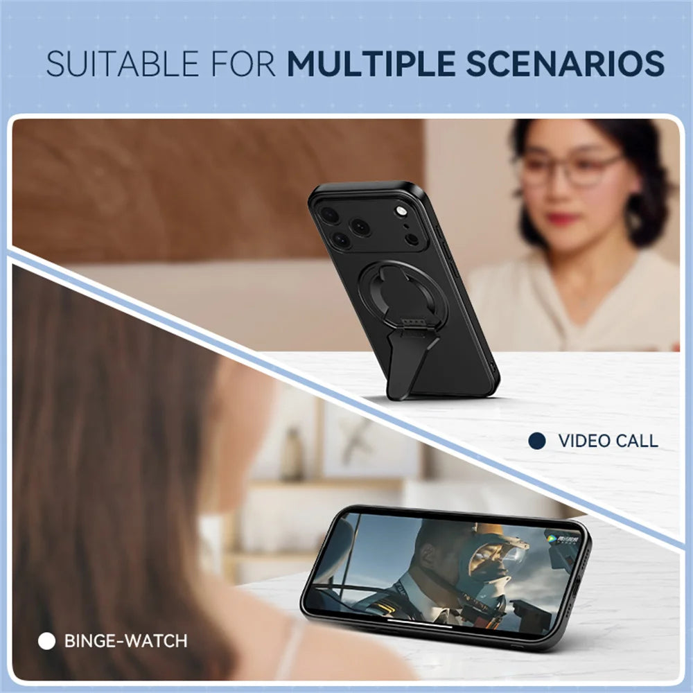 Newest Hidden Folding Stand Magnetic Phone Case For iPhone