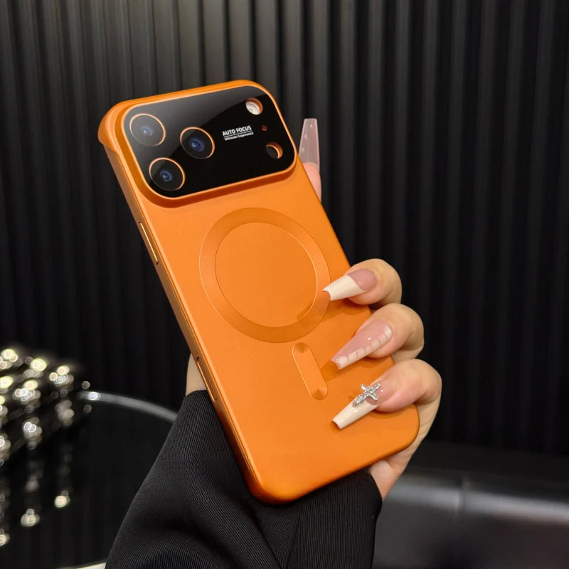 Ultra Slim Frosted Bezel-less Magnetic Phone Case for iPhone