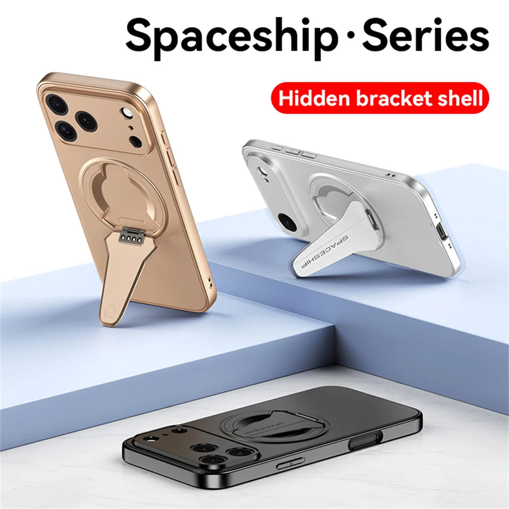 Newest Hidden Folding Stand Magnetic Phone Case For iPhone