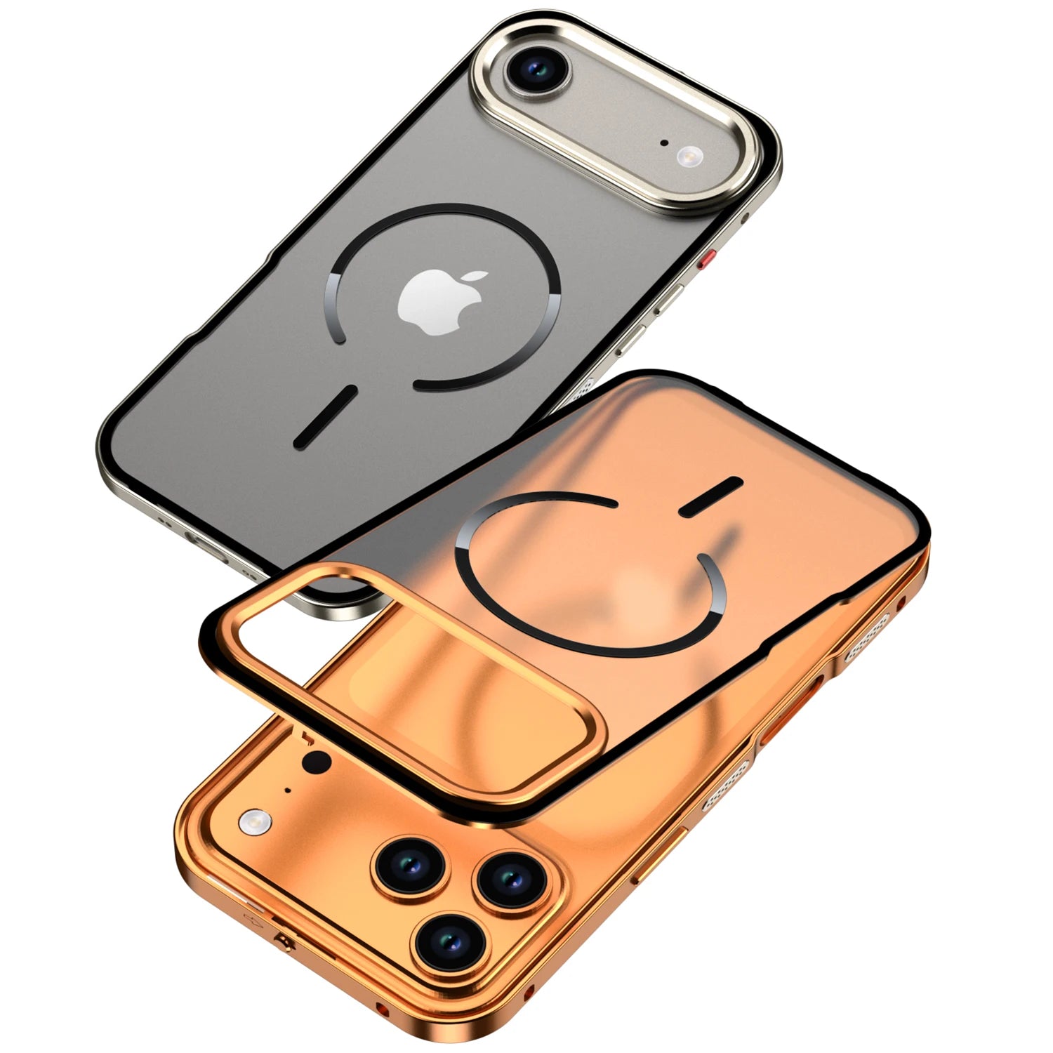 Metal Frame Frosted Magnetic Phone Case For iPhone