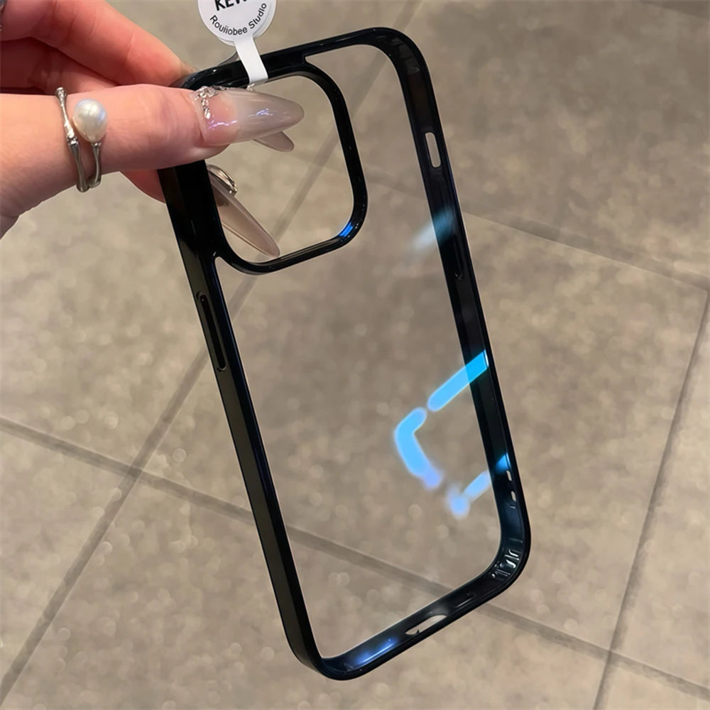 Luxury Clear Candy Color Case  For iPhone