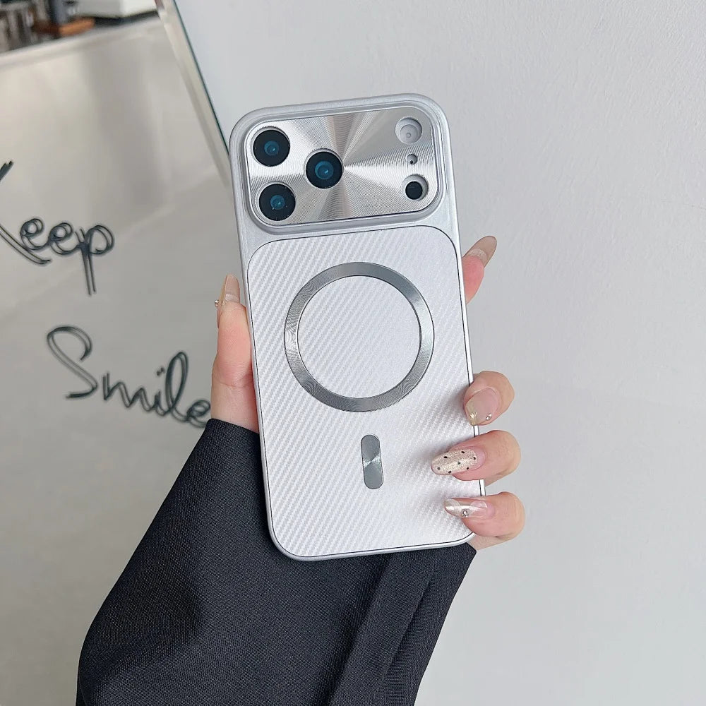 Luxury Kevlar Texture For Magsafe Magnetic Phone Case For iPhone