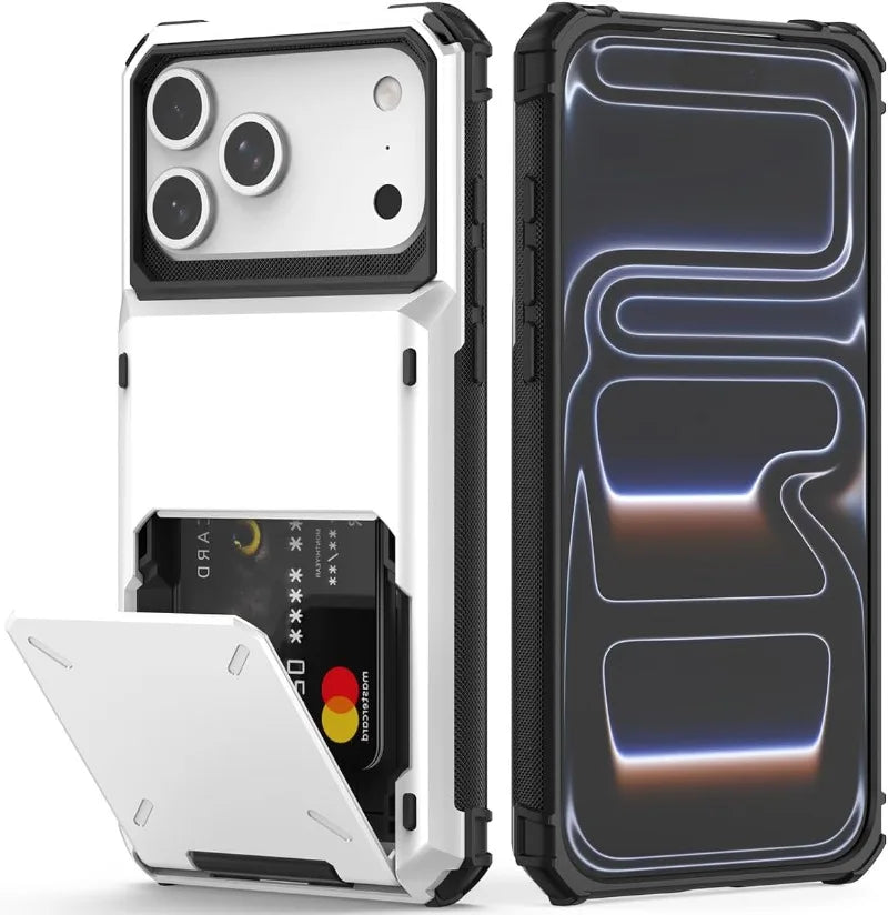 Heavy Duty Wallet Hidden Flip Slot Protective Hard Back Covers Coque Fundas for iPhone