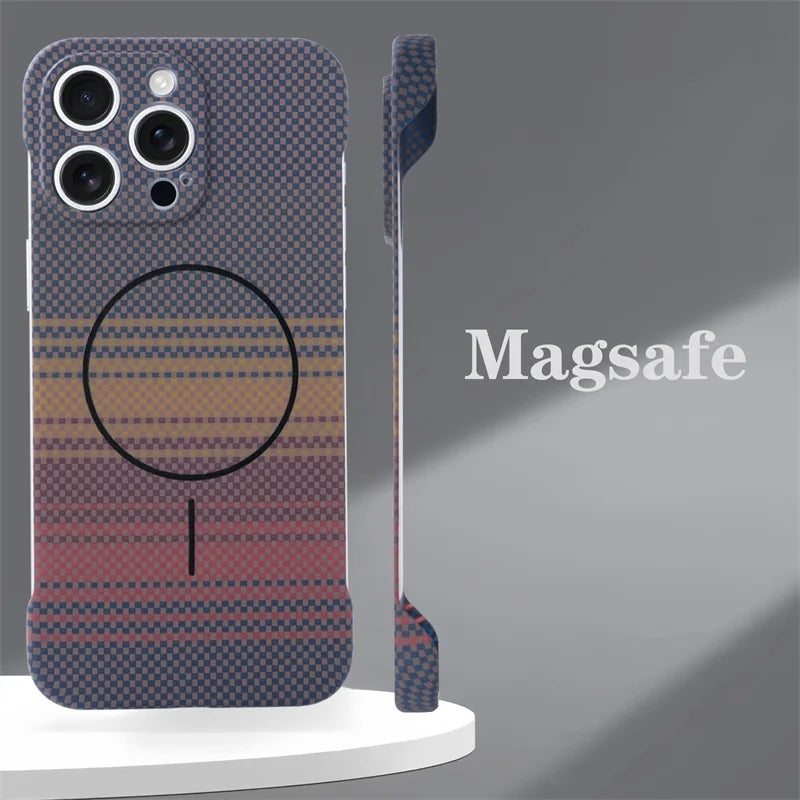Carbon fiber frameless phone case for iPhone