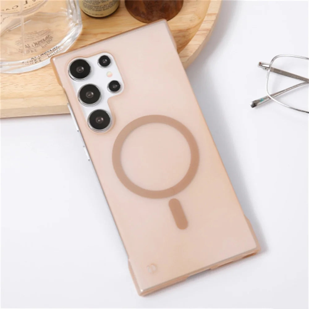 Luxury ultra-thin matte transparent frameless phone case for Samsung